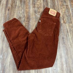Levi's brown corduroy high-waisted pants